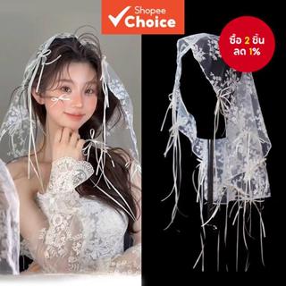 ผ้าคลุมหน้าเจ้าสาวลูกไม้วินเทจพร้อมโบว์อุปกรณ์ผมชิ้นผมแต่งงา…