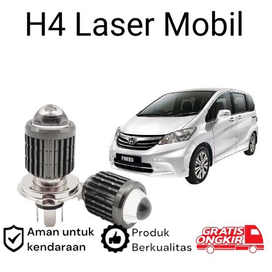 2 ชิ้น H4 เลเซอร์สีขาว LED ไฟหน้าสําหรับ Honda Freed 2009 2017 Koko
