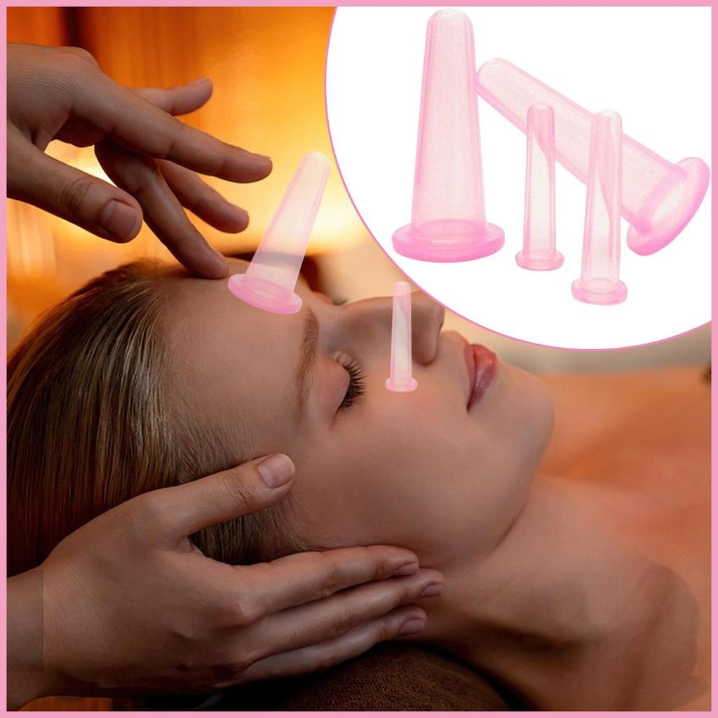 Cupping ชุดสําหรับใบหน้าซิลิโคนสูญญากาศ Face Cupping แบบพกพา Facial Care เครื่องมือความงามสําหรับการ