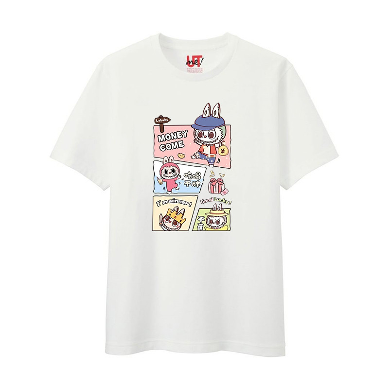 Uno Bubble Mart Elf Team Co Branded POP MART เสื้อยืดแขนสั้นพิมพ์ลาย