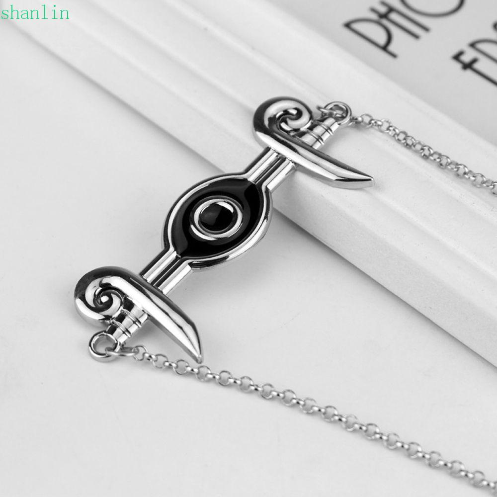 SHANLIN Man สร้อยคอสไตล์ญี่ปุ่น มีมIllenium สำหรับคอสเพลย์Yu-Gi-Oh! ดีไซน์3D จี้โซ่ยาว