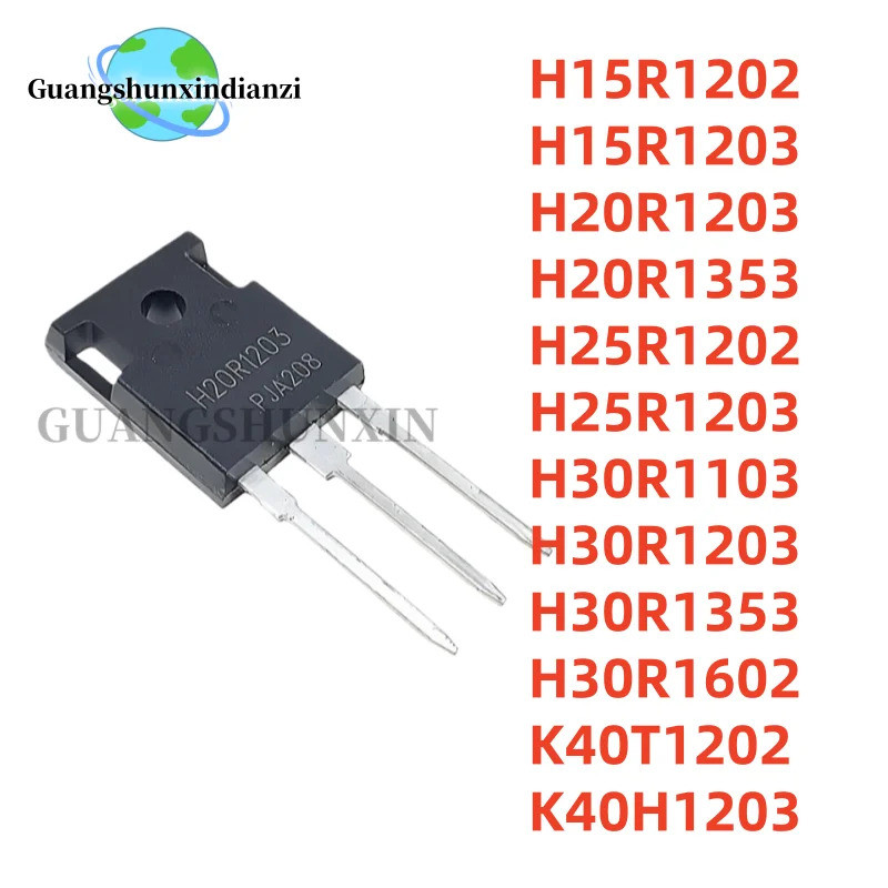5PCS H15R1202 H15R1203 H20R1203 H20R1353 H25R1202 H25R1203 H30R1103 H30R1353 H30R1602 K40T1203 ทรานซ