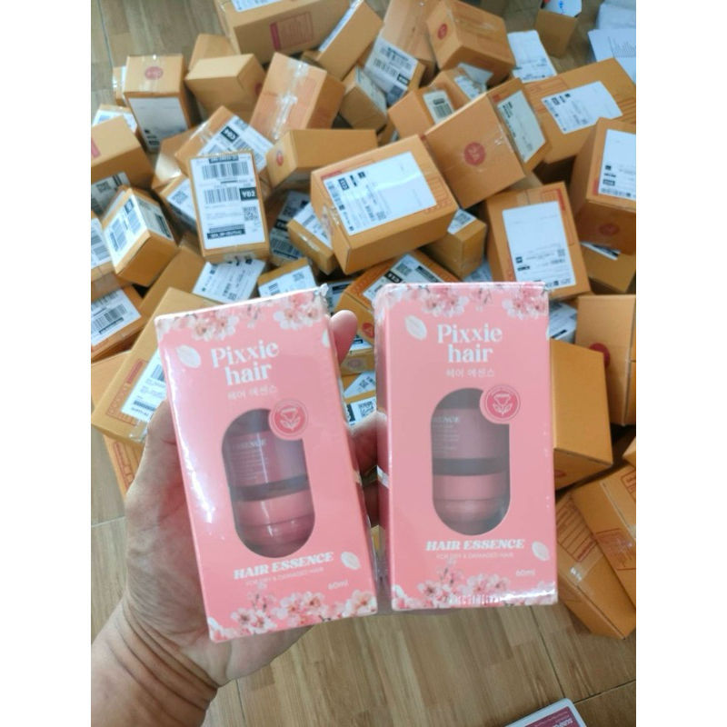 Thailand pixxie Hair Care Essence 60ml Moisturizing Keeping Black Oil Control ไม่แห้ง Frizzy 11-25-1