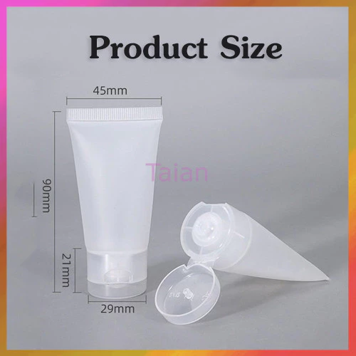 Taian หลอดใส่เจล หลอดบีบ หลอดเจล แบบหนา หลอดครีมเปล่า 30ml /50ml /100ml ฝาปิดสนิท