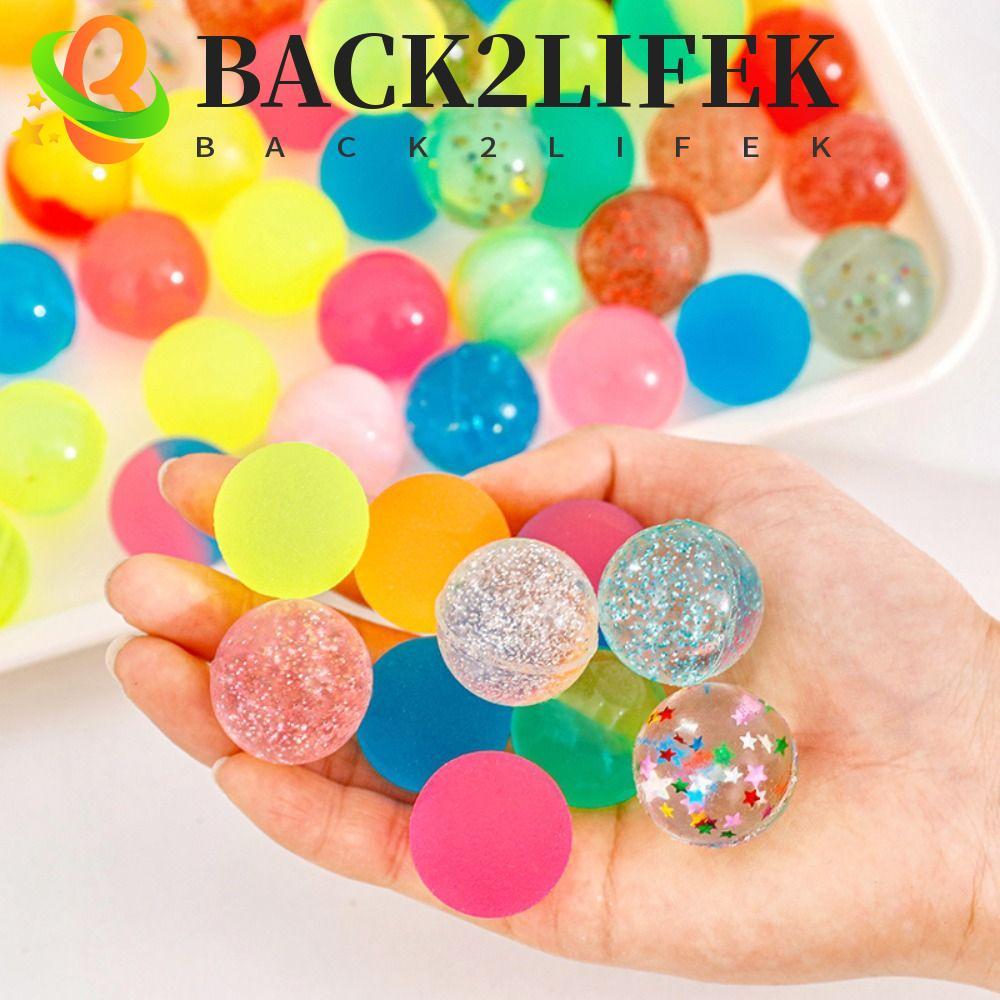 กลับ2ชีวิต ลูกบอลเด้งที่มีสีสัน,ลูกบอลยางเงาเด้งสีไล่โทนสี,มินิสนุกยืดหยุ่นสร้างสรรค์เลื่อมกระโดดบอลเด็ก