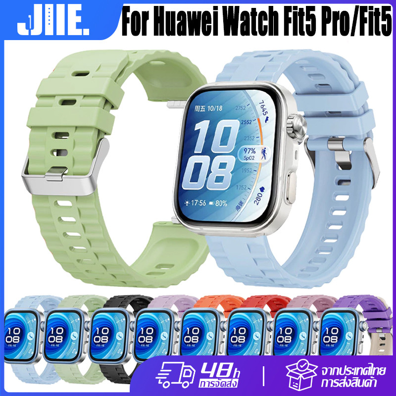 สาย สำหรับ Huawei Watch Fit5/Fit5 Pro สายซิลิโคน For Huawei Watch Fit5/Fit5 Pro สายรัดข้อมือยางนุ่ม สายซิลิโคนนุ่ม TPU