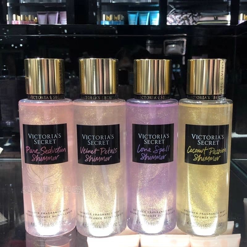 Victorias Secret น้ําหอม Mist Glitter Body กลิ่นหอมติดทนนานกลีบกํามะหยี่ 250ml ให้ความชุ่มชื้น