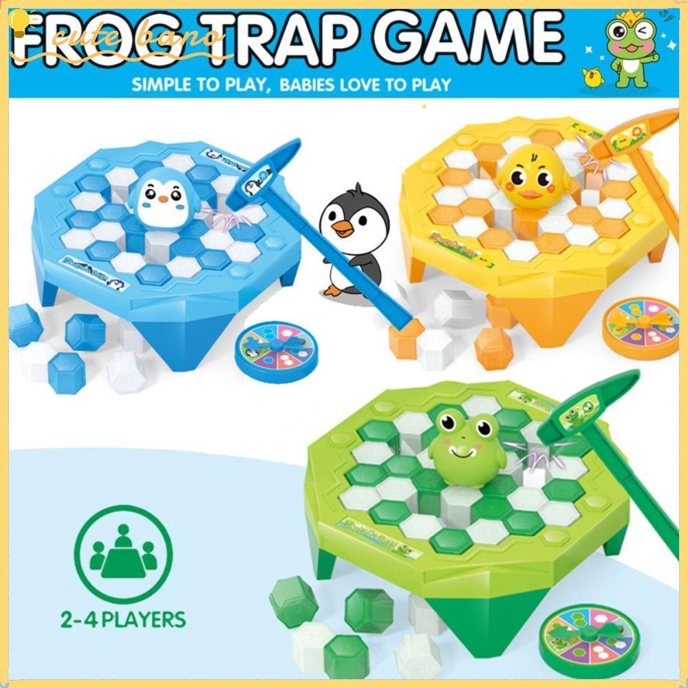 BANO Penguin Ice Breaking Game, Large Interactive Knocking on Ice Toys, Funny with Turntable Plastic
