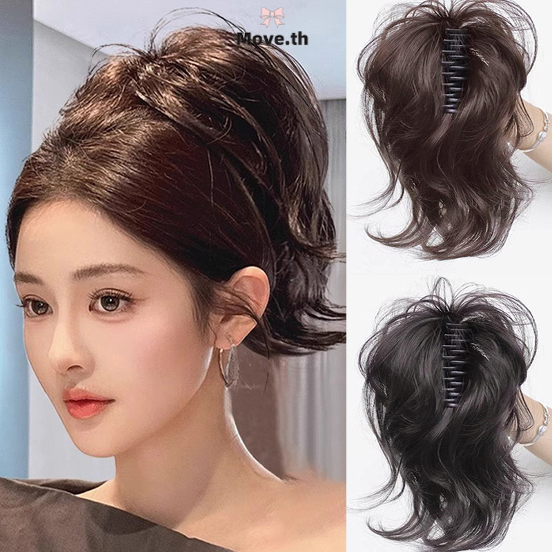 ในไทย-พร้อมส่ง ผมทรงน้ำตก ผมหางม้าสั้น ต่อผม ผมเหมือนจริง คลิปหนีบผม เพิ่มวอลลุ่ม ผมฟู กิ๊บติดผม-Move