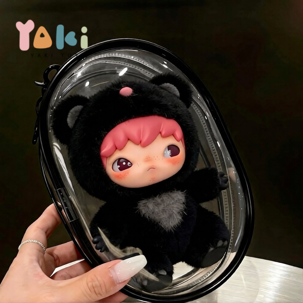 HIRONO Road Journal Bag/17cm Doll Storage Bag/PVC Transparent Bag/Doll Pouch Case - Yaki
