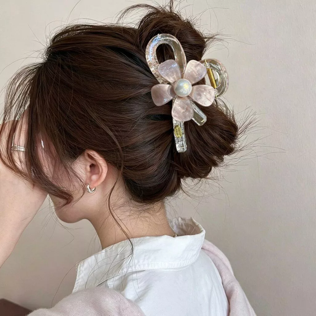 เวอร์ชั่นเกาหลีที่ดีงามดอกไม้ที่มีสีสันคว้าคลิปหวานผมฉลามคลิปคลิปผมหางม้า