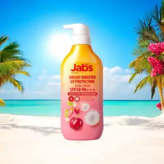 (ไลฟ์สด) Jabs กันแดดแจ๊บส์ ไบรท์บูสเตอร์ ยูวี โพรเทคชั่น บอดี้โลชั่น SPF50 PA+++ 450มล. x1 ผิว บำรุง กันแดด