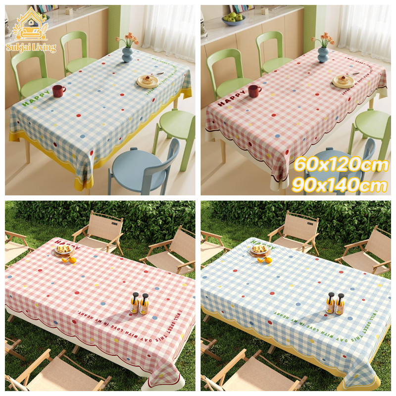 COD ผ้าคลุมโต๊ะ PVC 60x120/90x140CM สไตล์การ์ตูน หลักฐานน้ำมัน กันน้ำ ป้องกันฝุ่น ผ้าปูโต๊ะคุณภาพสูง