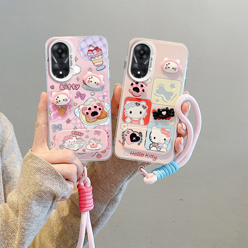 เคส OPPO A17 เคส OPO A17k For OPPO เคสติดตั้งกระจก 3D ตุ๊กตา hard โทรศัพท์ BB-CYJZ