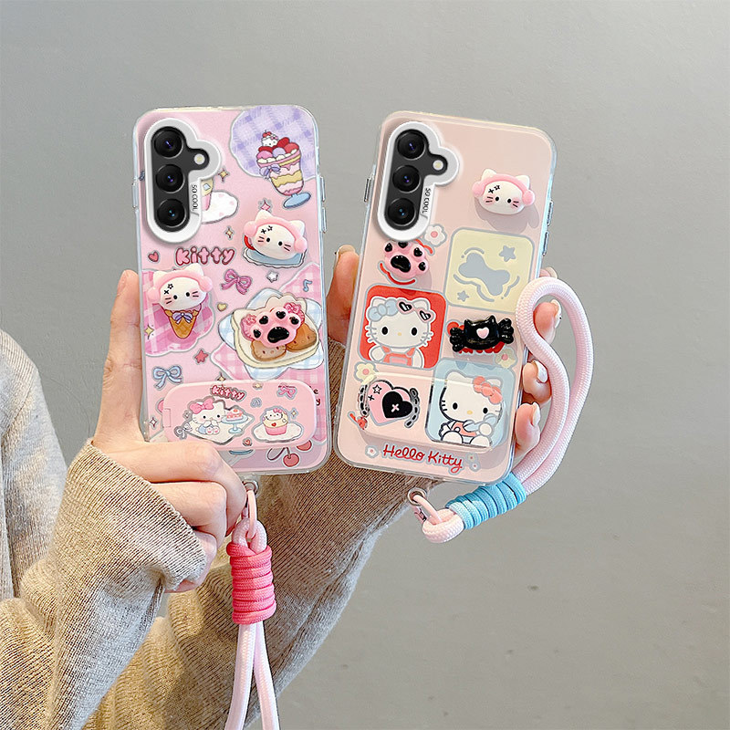 เคส For Samsung A36 5G เคสพร้อมขายึดกระจก 3D ตุ๊กตาเคสโทรศัพท์แบบแข็ง BB-CYJZ