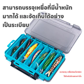 กล่องใส่เหยื่อปลอม อุปกรณ์ตกปลาเอนกประสงค์ใส่ได้ อุปกรณ์ตกปลาจัดเก็บเป็นระเบียบ 2 ด้าน มีให้เลือก 2 ขนาด