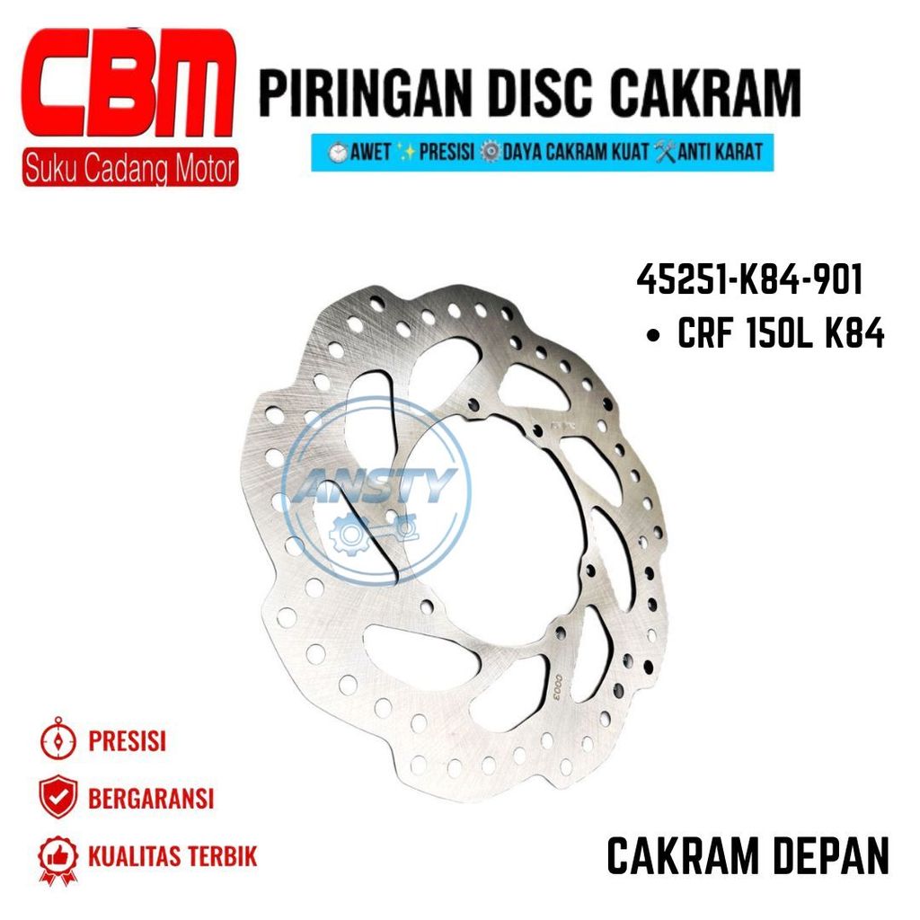 45251-K84-901 CRUN/CBM จานดิสหน้า Honda K84 CRF 150L CRF150L