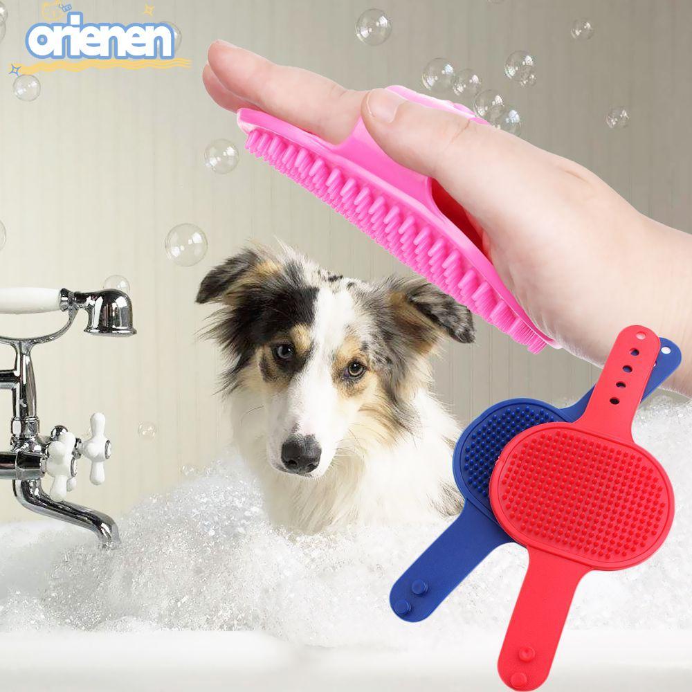 ORIEN ม้าทําความสะอาดยางที่มีประโยชน์อาบน้ําหวีแปรงสัตว์เลี้ยง