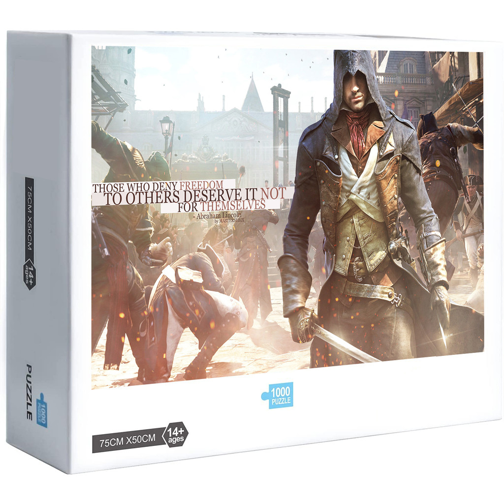 Assassins Creed Unity จิ๊กซอว์ไม้ตกแต่งเกมแบบโต้ตอบ