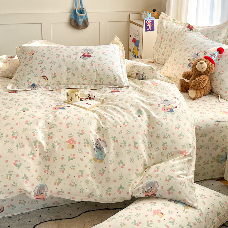 ปลอกผ้านวมผ้าฝ้ายแท้สดขนาดเล็กชิ้นเดียว 100 ปลอกผ้านวมผ้าฝ้ายผ้านวม 150x200 ปลอกผ้านวม/beidan12.8