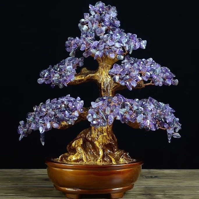 คริสตัลสีเหลืองเงินต้นไม้ความมั่งคั่ง-เครื่องประดับที่น่าสนใจสํานักงานพิธีขึ้นบ้านใหม่บ้านใหม่ธุรกิจความเจริญรุ่งเรืองโชคดีเปิดธรรมชาติของข - รูปที่ 2