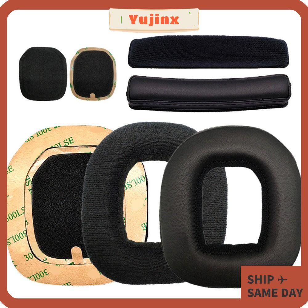 YUJINX 1 คู่แผ่นรองหูฟังหูฟังชุดหูฟังสําหรับเล่นเกมแถบคาดศีรษะฟองน้ําโฟมสําหรับ A40 A50 Gen3 Gen4