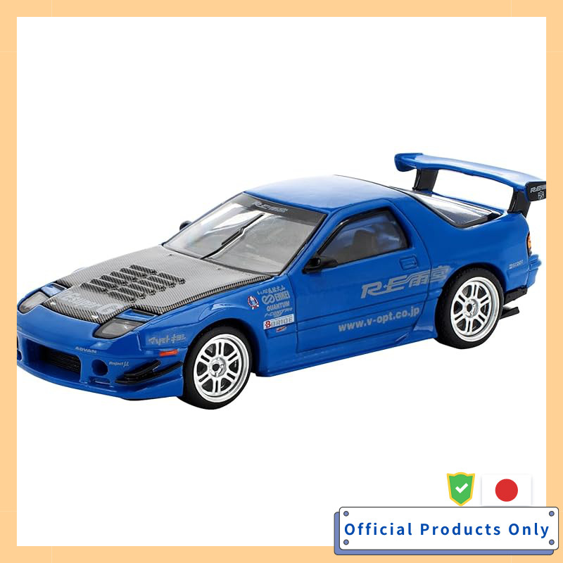 Genesis Company POP RACE 1/64 Mazda RX-7 (FC3S) RE Amemiya - RE Amemiya Blue Finished Model PR640290