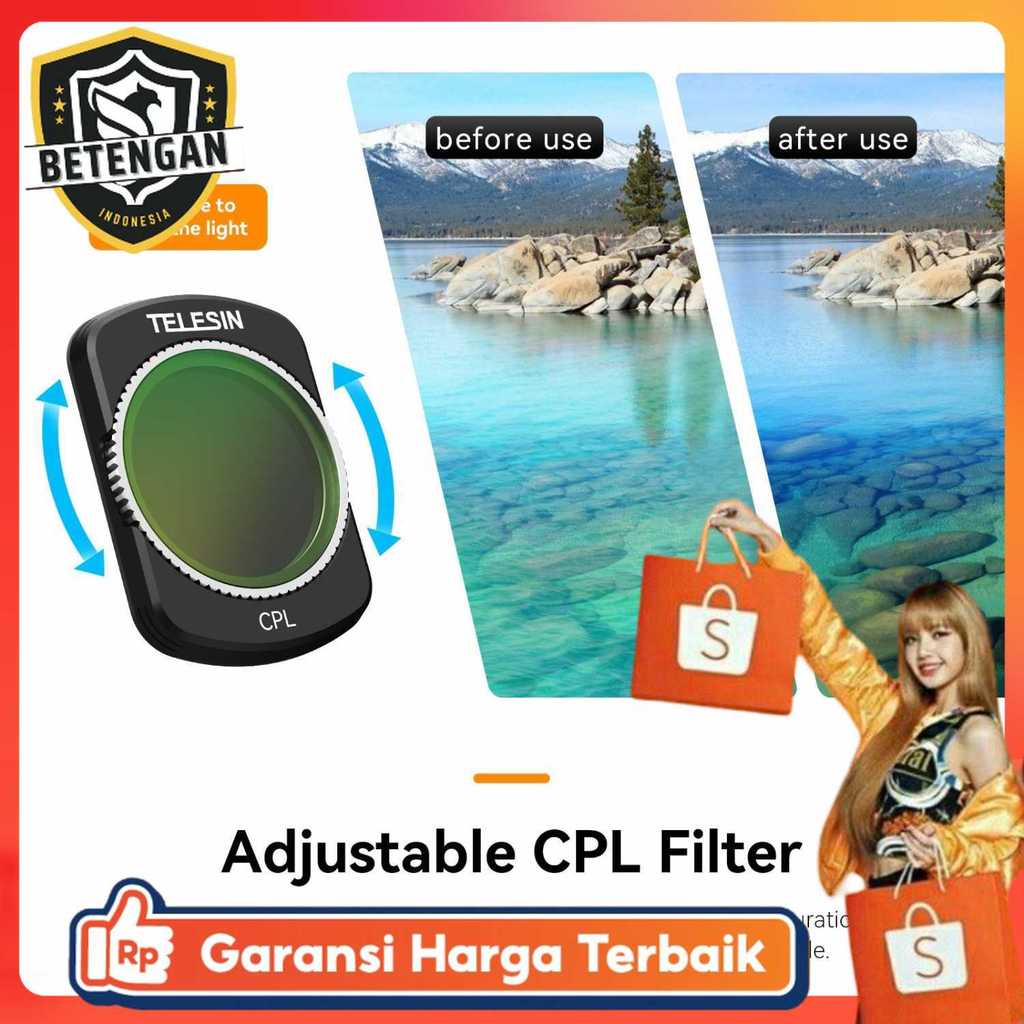 TELESIN Filter CPL Magnetic Camera Lens Multi Dimming DJI Pocket 3 - S5-FLT-31-DJ