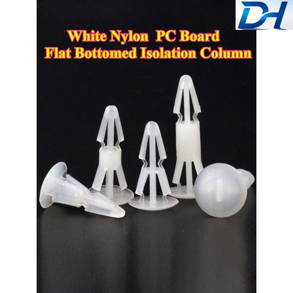 [SDH-MD] ไนลอนสีขาว, บอร์ด PC แบน Bottomed คอลัมน์แยก, ฉนวนพลาสติก Inter-Rivet, RC พลาสติก Snap คลิป