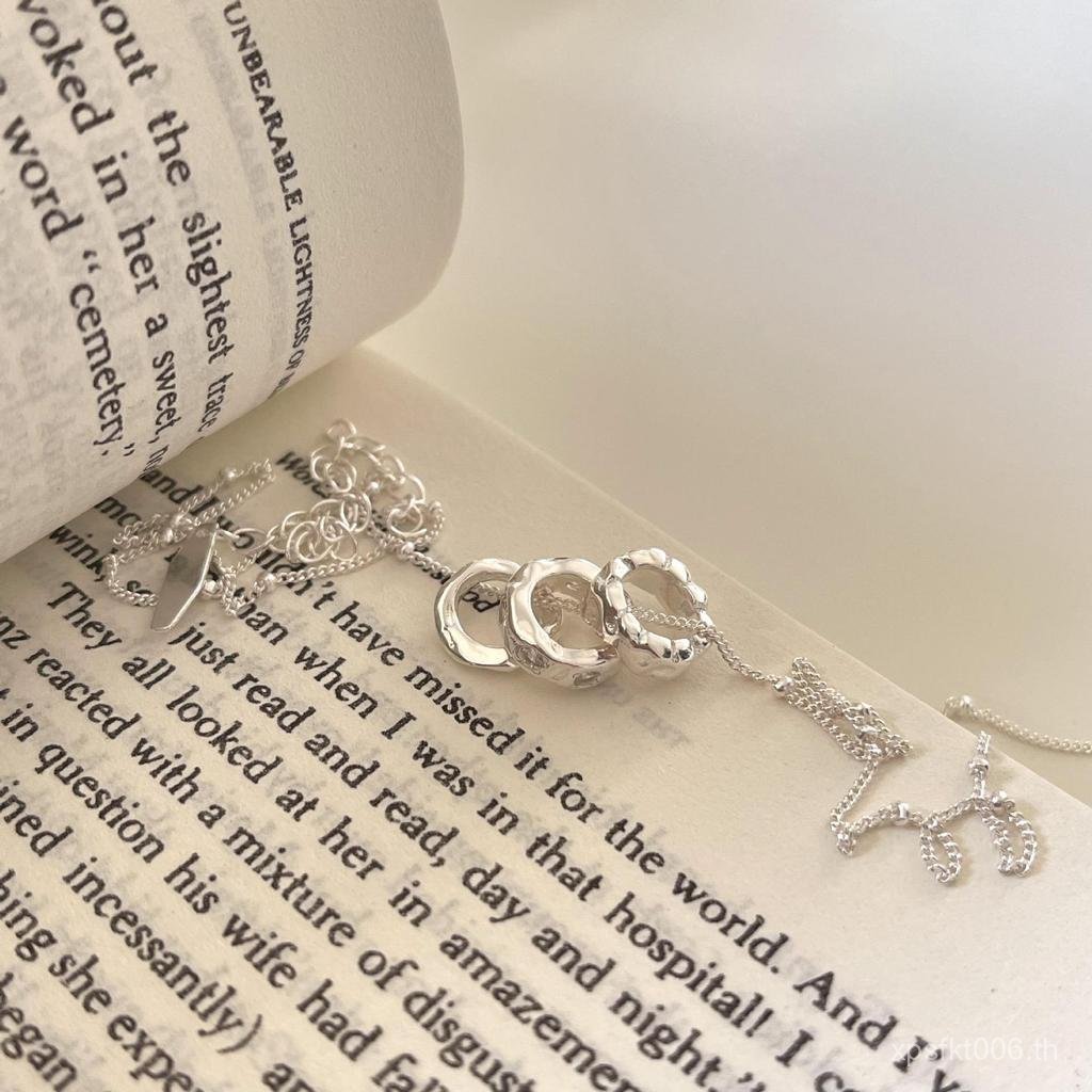 จี้อารมณ์สไตล์ฝรั่งเศสZircon All-Matchสร้อยคอเรขาคณิต 925 เงินสเตอร์ลิงรูปพิเศษElegantแฟชั่นClavicle