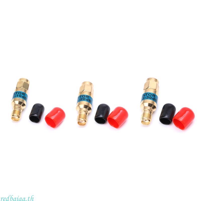 Redbaiaa Golden Attenuator SMA-JK ชายหญิง RF Coaxial Attenuator 2W 0-6GHz 30db