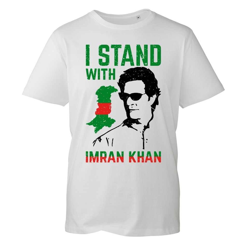 ใหม่ขาตั้ง I พร้อมเสื้อยืด Imran Khan PTI Supporters PTI Supporters ตํานานปากีสถาน