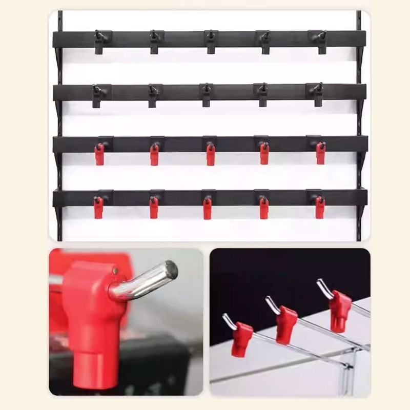 HL 20pack Durability ABS Security Lock สําหรับ Hook Theft Protection 6mm Universal Hole Setups