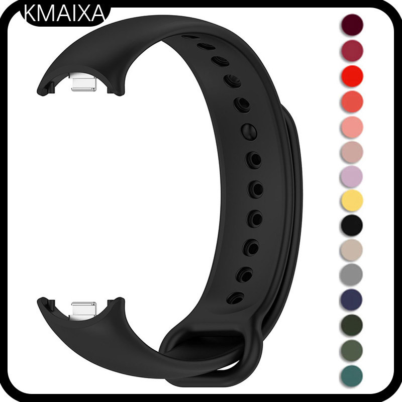 สายรัดซิลิโคนอ่อนนุ่มสําหรับ Mi Band 10 9 8 NFC กีฬาสายรัดข้อมือยางสร้อยข้อมือเข็มขัดสายรัดข้อมือสําหรับสมาร์ทวอทช์ Xiaomi MiBand 10 9 8 อุปกรณ์เสริม