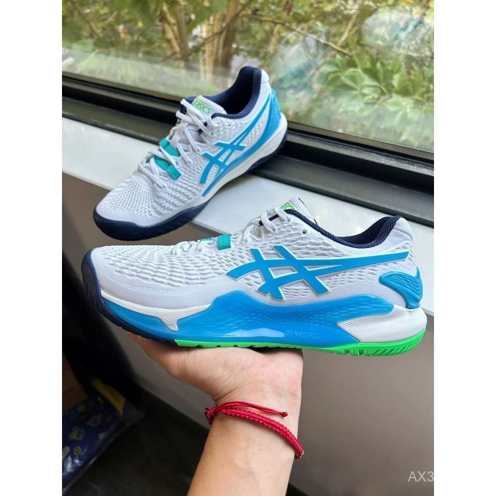 2O25 [ของแท้] Asics Gel-Resolution 9 Pickleball Shoes Tennis Sports - Free Socks 2LGY MWVR