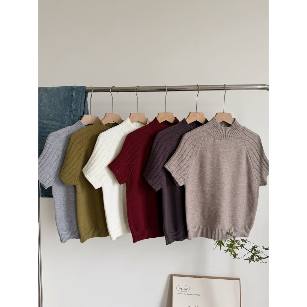 CHALIN เสื้อสเวตเตอร์แขนกุดคอปก 2p A-K-01