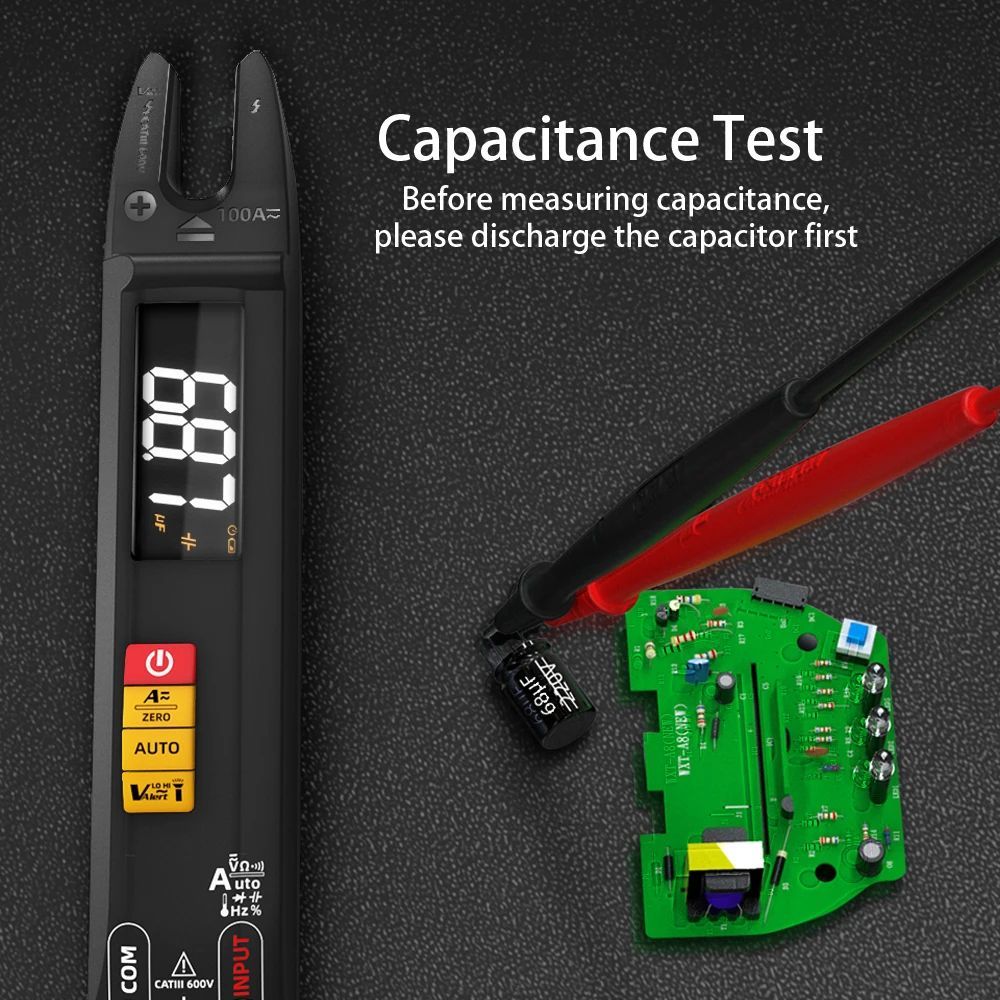 BSIDE U1 Digital Clamp Meter ส้อม DC AC Professional 100A แอมป์มิเตอร์คีม T-RMS Current OpenJaw เครื