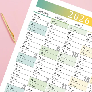 ปฏิทิน 2026 365 วัน พลันเนอร์รายปี รายเดือน รายสัปดาห์ สมุดวางแผน To-do List ปฏิทินแขวน/ตั้งโต๊ะ สำหรับนักเรียน–ออฟฟิศ