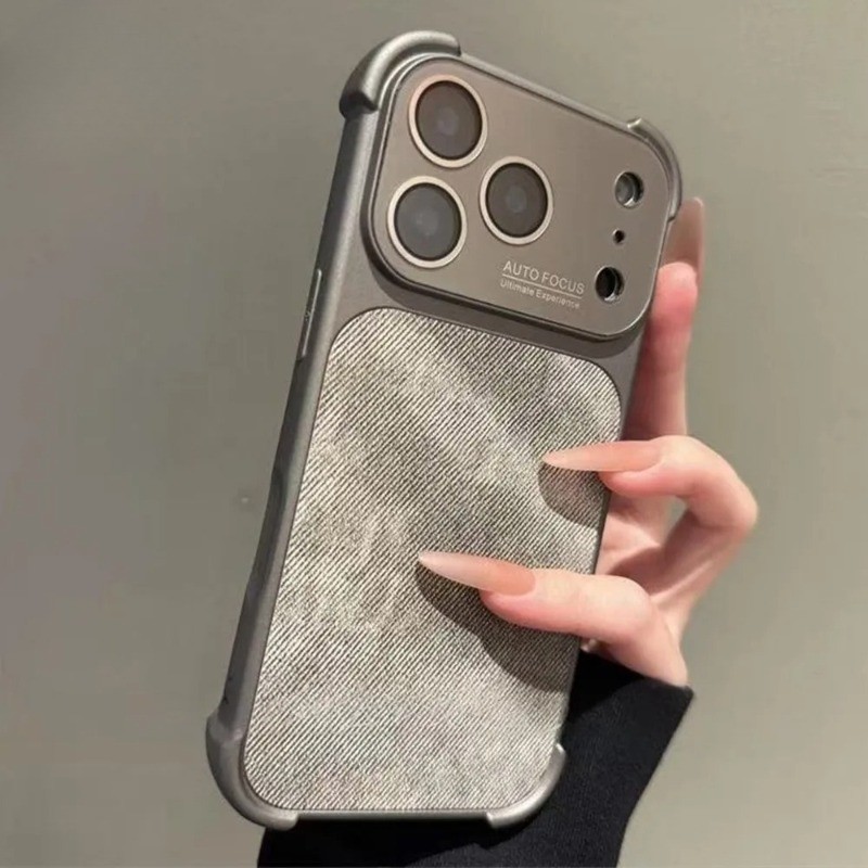 สี่มุมกางเกงยีนส์กันกระแทกเคสโทรศัพท์สําหรับ iPhone 17 Air 16 15 14 13 Pro Max Plus หน้าต่างฝาครอบป้องกันกล้อง ราคา ถูกที่สุด ดีลบีเคเค