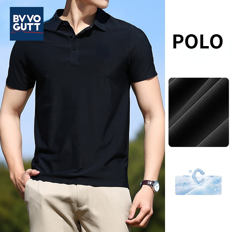 เสื้อโปโล Unisex BVVOGUTT ผ้า Ice Silk แบบไร้ตะเข็บ Cool & Breathable (M-4XL) หลายสี