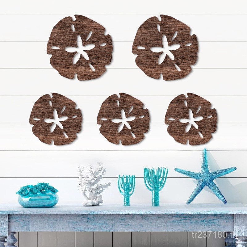 Hollow Beach Beach ตกแต่งผนังแขวนผนังชิ้นไม้ตกแต่งผนัง Yuan Coast Listing ฤดูร้อนตกแต่งผนัง 5 ศิลปะ 