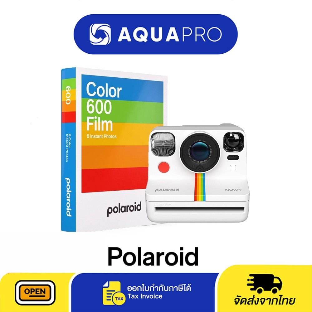 Polaroid Now+ Generation 3 + Polaroid Color 600 Flim 8 instant Photos  ประกันศูนย์ไทย By Aquapro