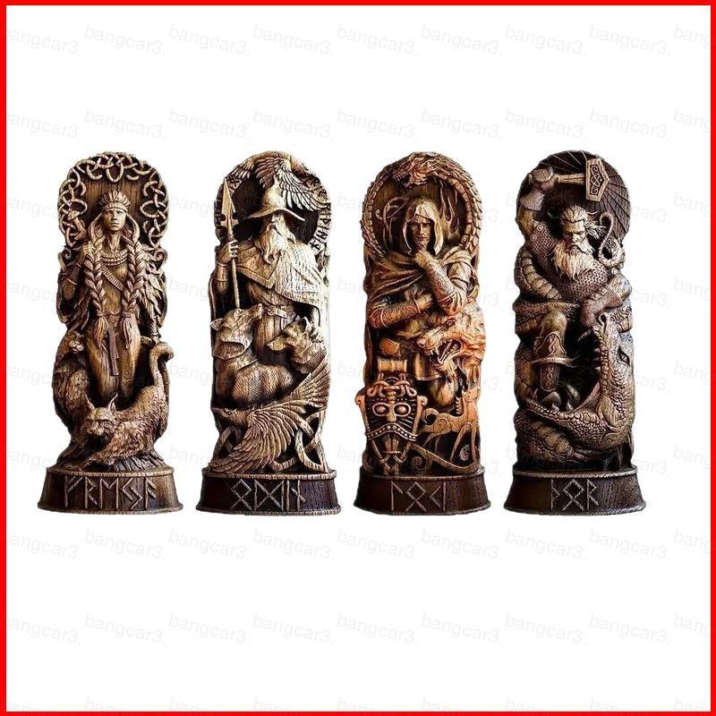 YB3 นอร์สเทพ Action Figure Odin Thor Loki Freya ตุ๊กตาของเล่นสําหรับเด็กตกแต่งบ้านเครื่องประดับรถของ