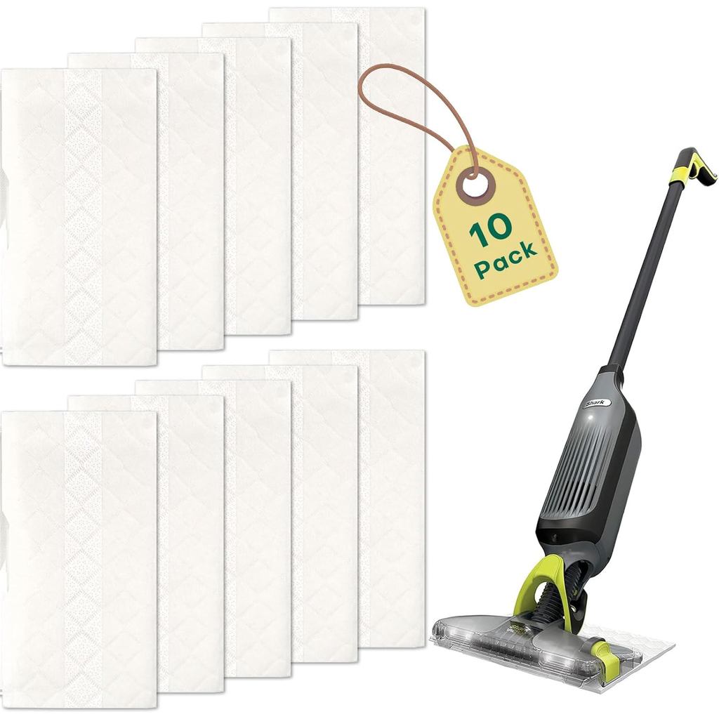10-Pack VACMOP เครื่องดูดฝุ่นและ Mop Pad เติมสําหรับ Shark Pro VM252 VM251 VM250 VM200 VC205 QM250 V