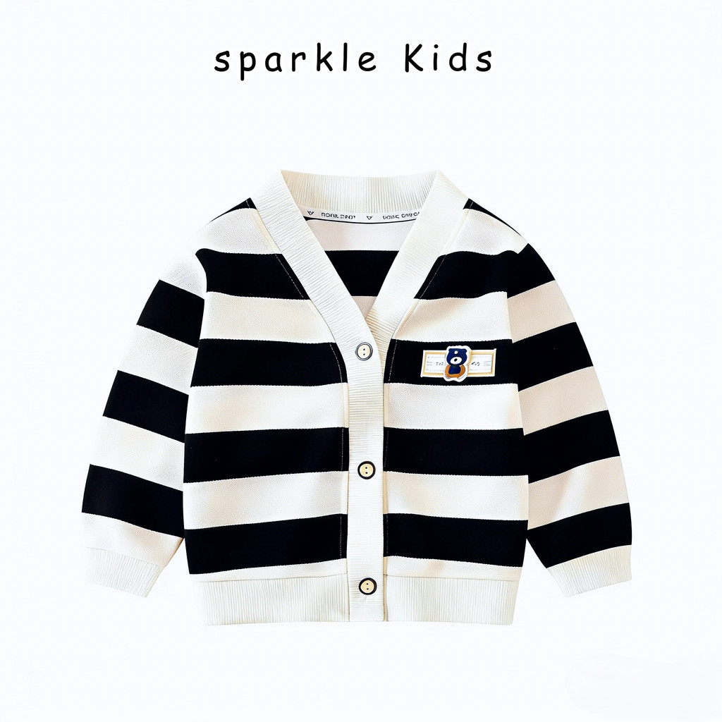 เสื้อแจ็กเก็ตเด็กบาง สไตล์เกาหลี มีฮู้ด ลายทาง ใส่สบาย กันลม CA51110