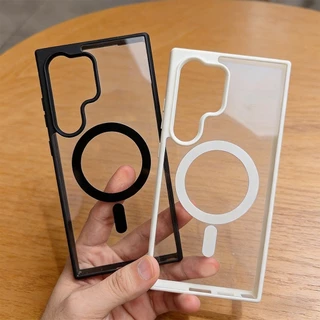 เคสโทรศัพท์แข็งแบบใสเคลือบด้าน For Samsung S26 Ultra S25 S24 S23 A56 A37 A57 A26 A36 A25 A55 A17 รองรับการชาร์จแบบไร้สาย