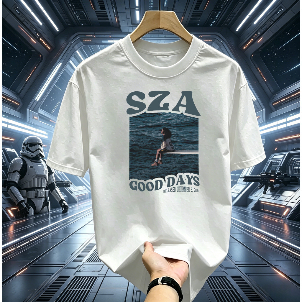 ((จัดส่งตลอด 24 ชั่วโมง) SZA เสื้อยืดธีมเดียวผู้ชายผู้หญิงทุกวันรอบคอแขนสั้น