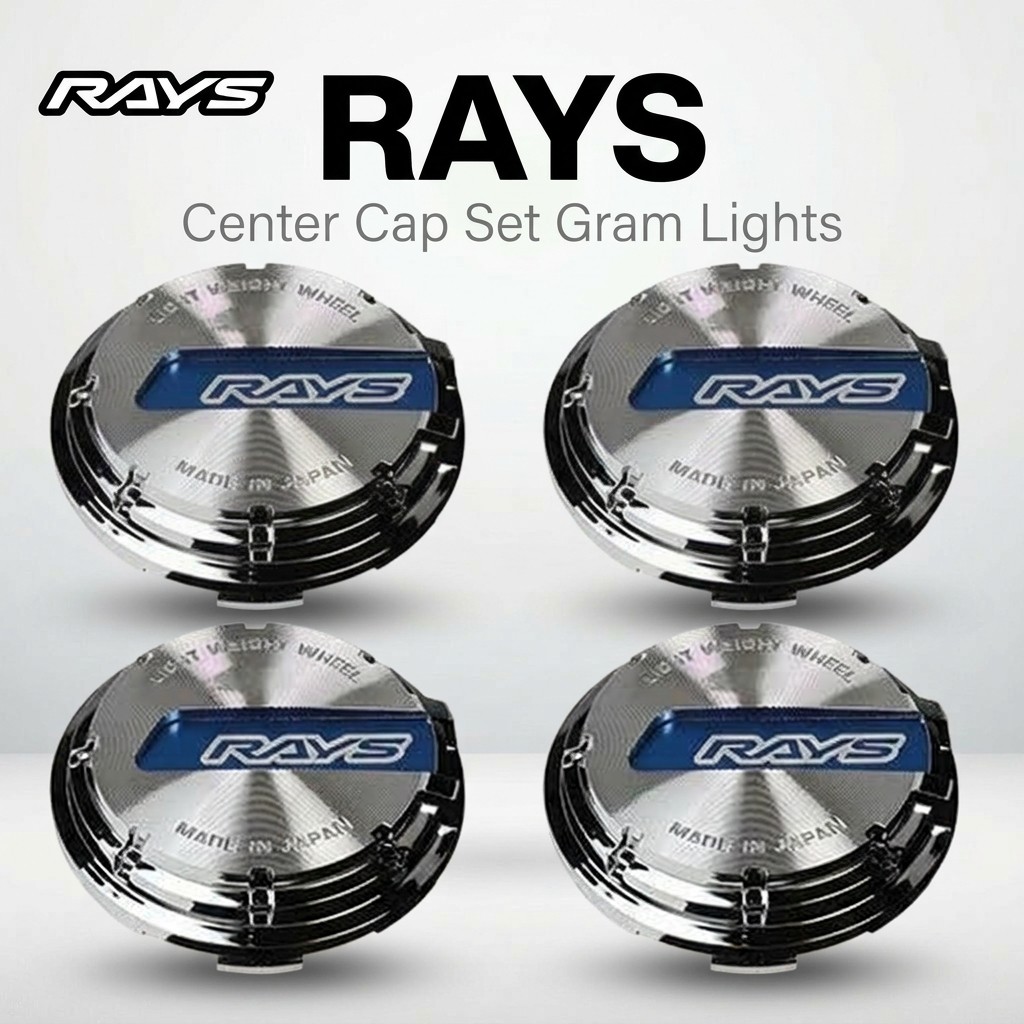 RAYS Gram Lights Center Cap No. 17 Chrome/BL Set of 4 61025000005BC-4
