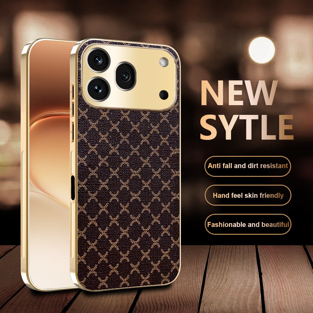 ปลอกสําหรับ Honor 600 Pro Honor600 Pro Honor600Pro 600Pro 5G Checkered หนังหรูหรา Electroplated ทองเคสโทรศัพท์กันกระแทกป้องกันกลับ Hard Cover