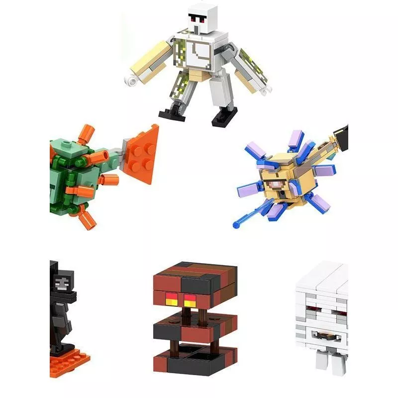 เลโก้ Minecraft มินิฟิกเกอร์ สตีฟ สัตว์ และมอนสเตอร์ ชุดตัวต่อของเล่น thumbnail 5